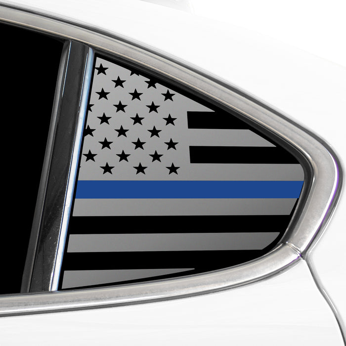 Quarter Window American Flag Vinyl Decal Stickers Fits Alfa Romeo Giulia 2016 - 2025 - Bogar Tech Designs