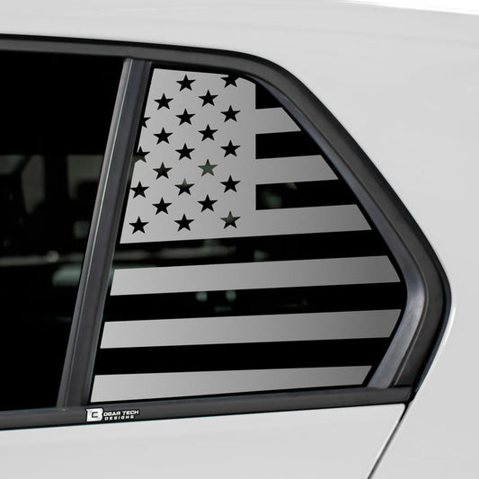 Quarter Window American Flag Vinyl Decal Stickers Fits Volkswagen Golf 2022 - 2025 - Bogar Tech Designs
