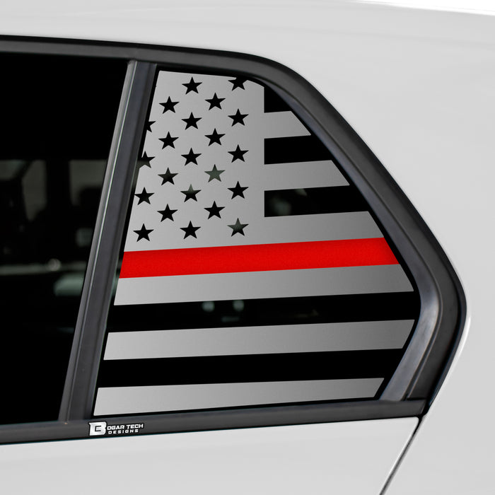 Quarter Window American Flag Vinyl Decal Stickers Fits Volkswagen Golf 2022 - 2025 - Bogar Tech Designs