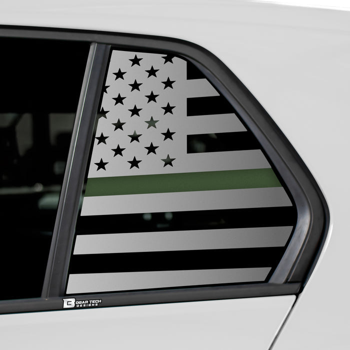 Quarter Window American Flag Vinyl Decal Stickers Fits Volkswagen Golf 2022 - 2025 - Bogar Tech Designs