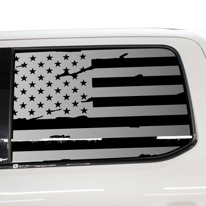 Rear Side Windows / Distressed Black