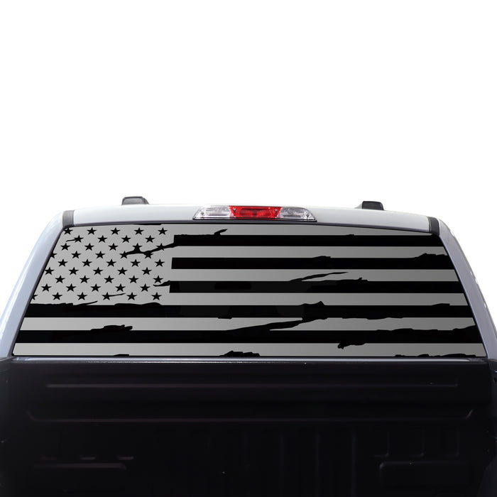 American Flag Rear Side Window Vinyl Decal Stickers Fits Ford F - 150 F150 2015 - 2025 - Bogar Tech Designs