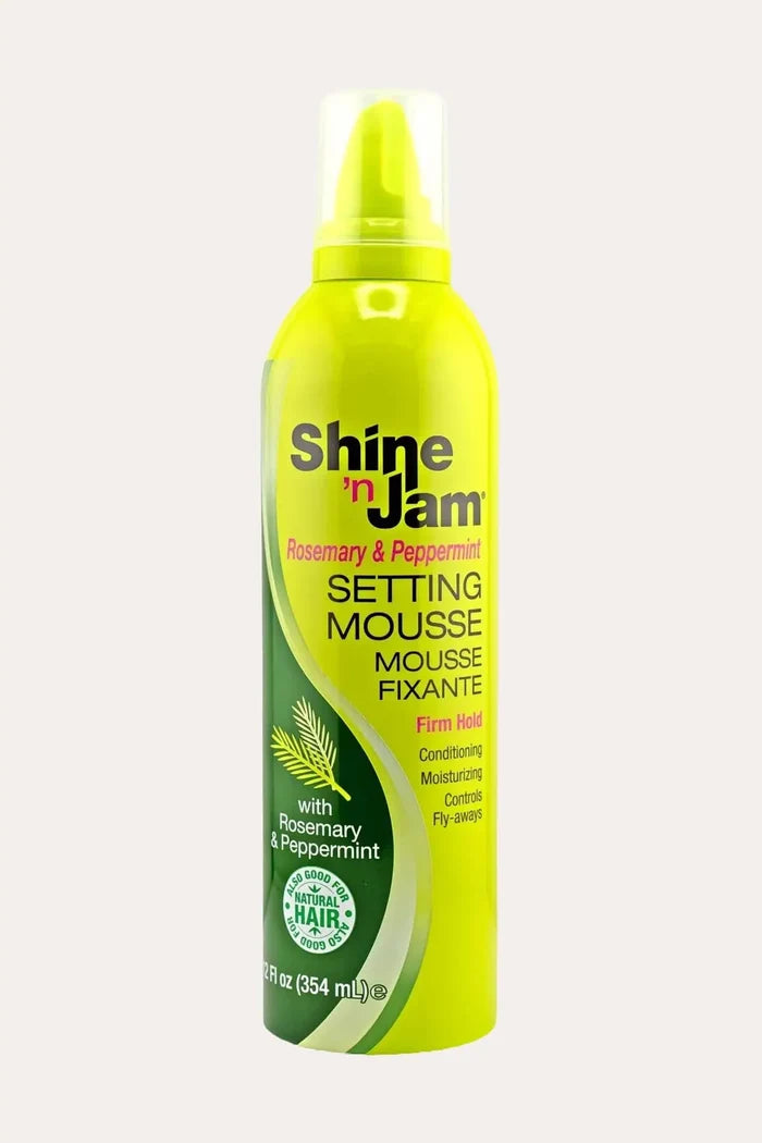AMPRO SHINE'N JAM ROSEMARY & PEPPERMINT SETTING MOUSSE FIRM HOLD AMPRO