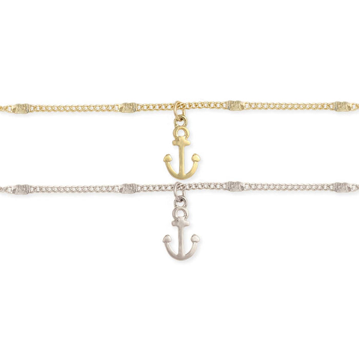 Anchor Charm & Chain Anklet