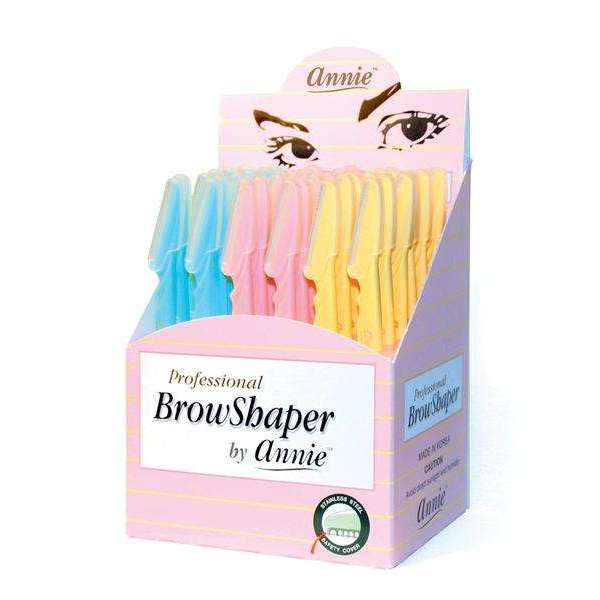 Annie Eyebrow Shaper Display, 36 Count, Assorted Color