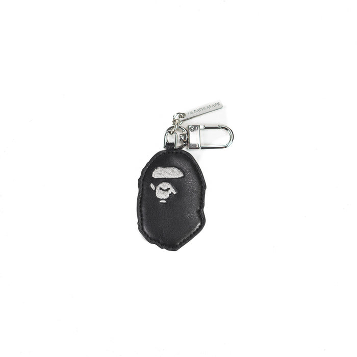 Ape Head PU Leather Keychain (Black)