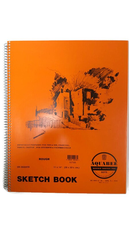 Aquabee Sketch Book Pad 9x12''inches-100 sheets #6075R  Pen & Ink , Charcoal,Pencils,Crayons