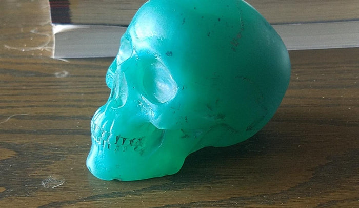 Skull made with silicone mold making.