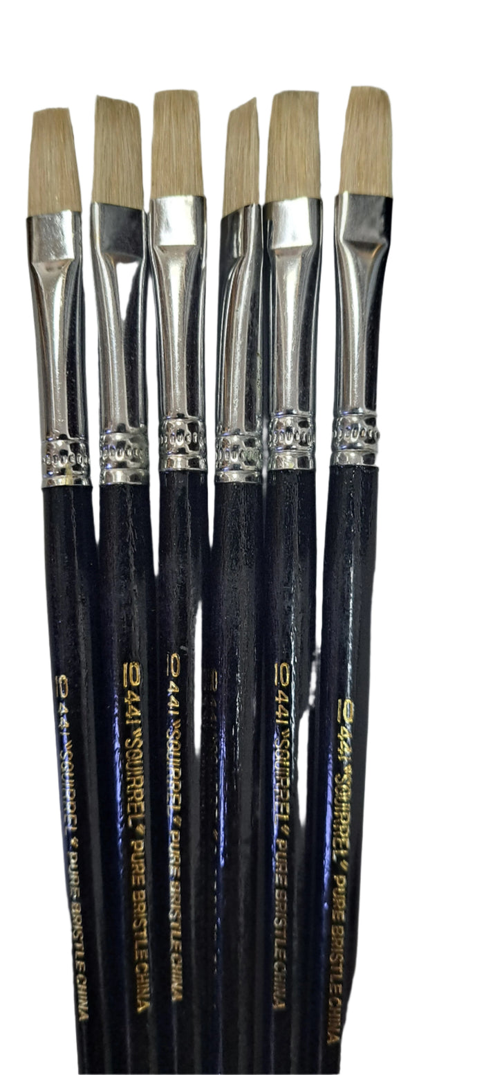 Artist Brushes White Bristle Flat shape #10 for oil and acrylic