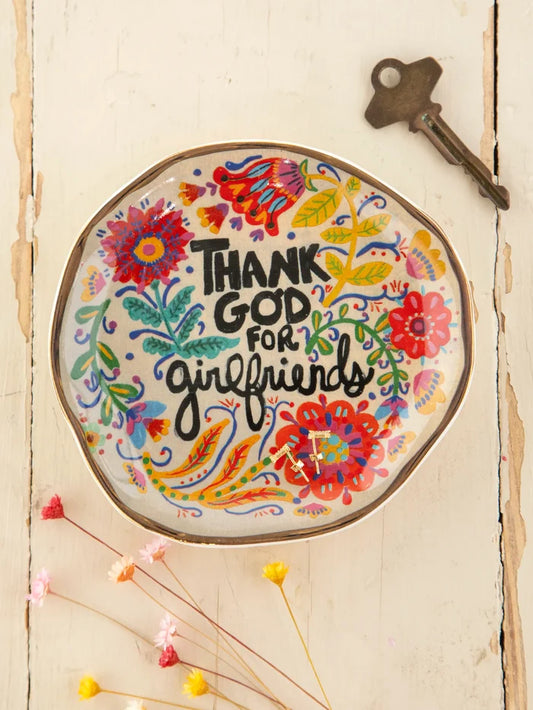 Artsy Trinket Dish - Thank God For Girlfriends-view 1