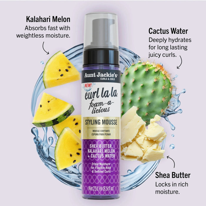 Aunt Jackie's Curl La La Foam-A-Licious Styling Mousse 8.5oz