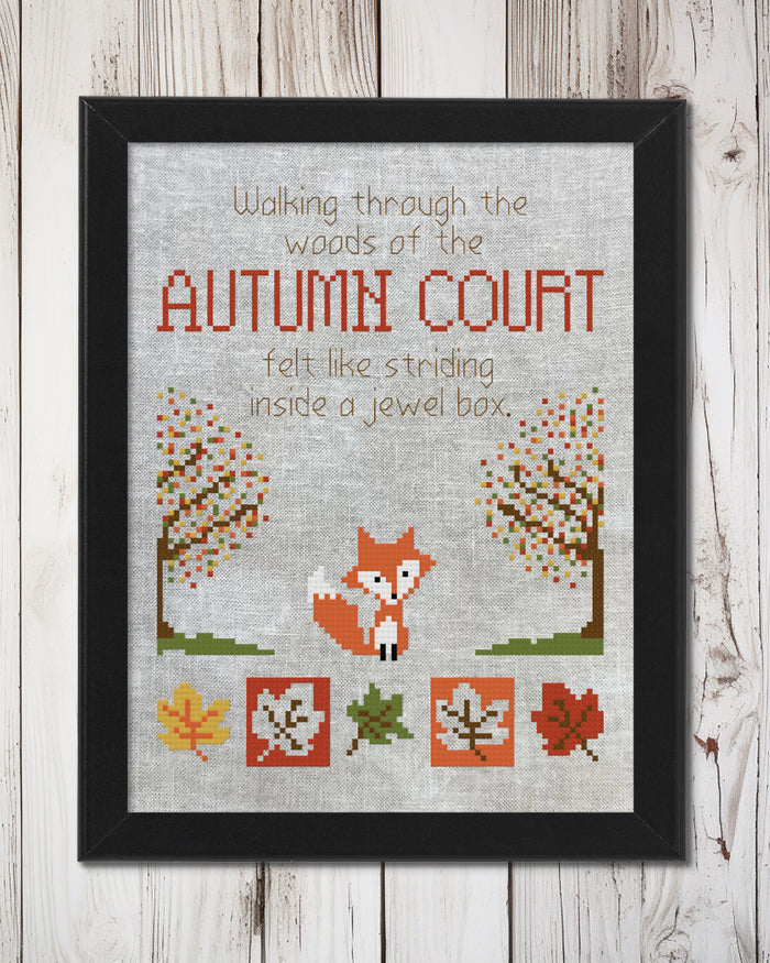 Autumn Court Cross Stitch Pattern