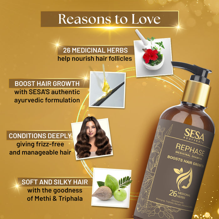 Ayurvedic Rephase Medicinal Shampoo - 300ml