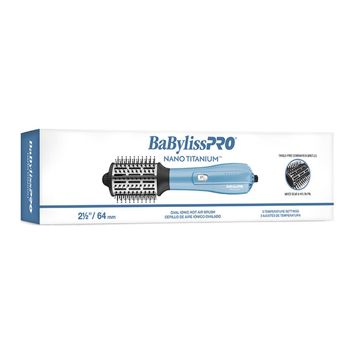 BABYLISSPRO NANO TITANIUM OVAL IONIC HOT AIR BRUSH # BNTHB250 - Palms Fashion Inc.