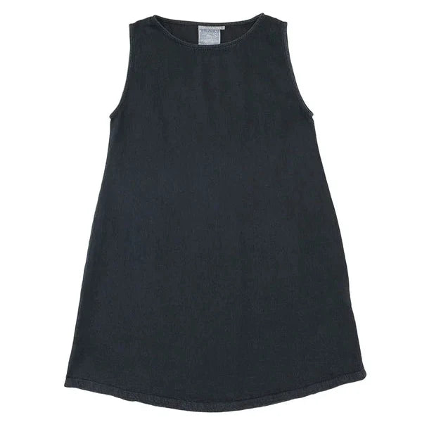Baez Dress in Black Indigo Denim