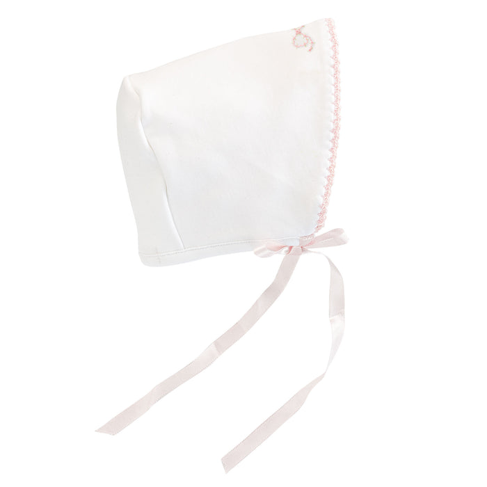 BCC Pretty Bows Bonnet w/Crochet Trim