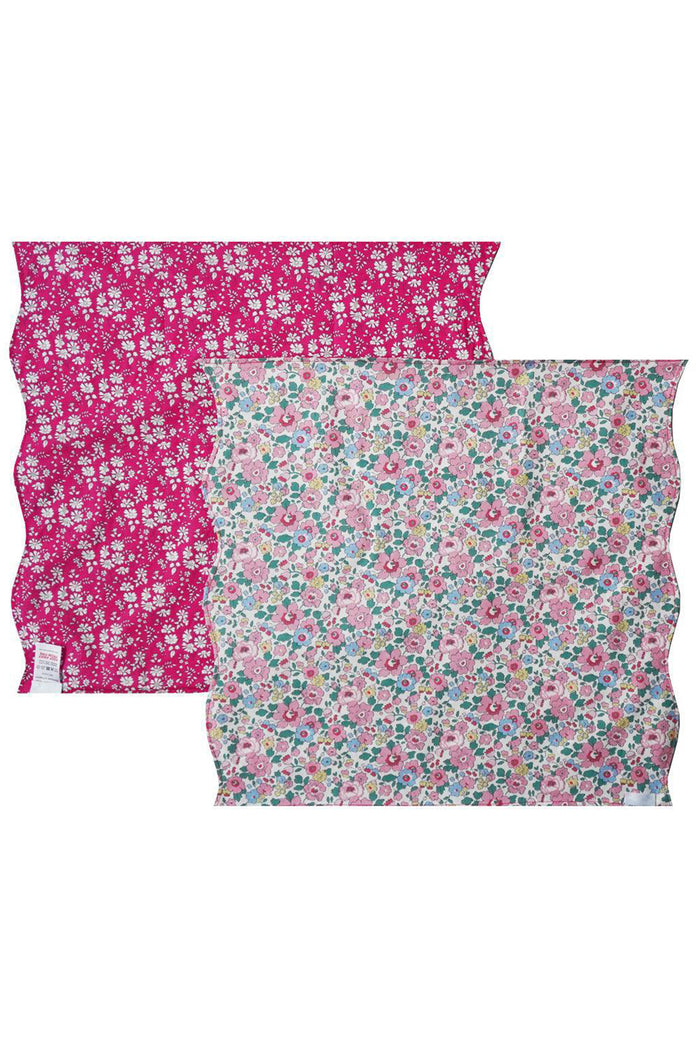 Betsy Blossom Pink & Capel Reversible Wavy Napkin Set