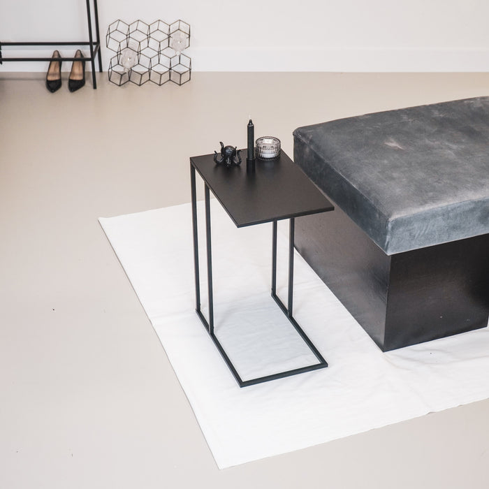Bijzet Tafel - Metaal- Zwart - 45x30x60cm