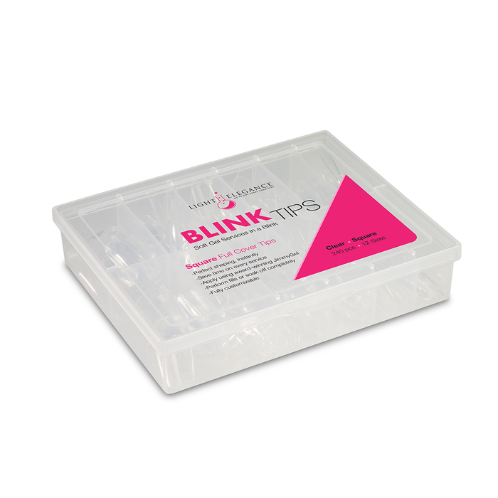 BlinkTips - Square, 240 pcs Full-Cover Tips