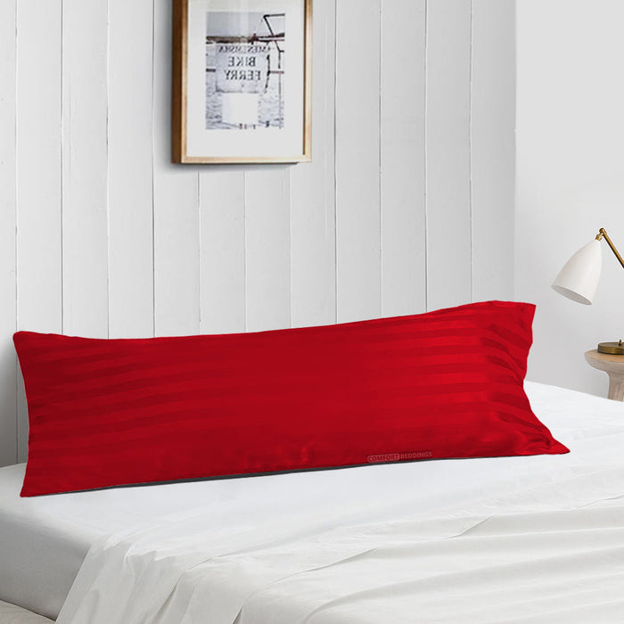 blood-red stripe body pillow covers