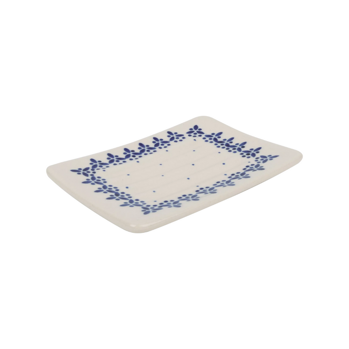 Blue Ceramic Soap Dish
