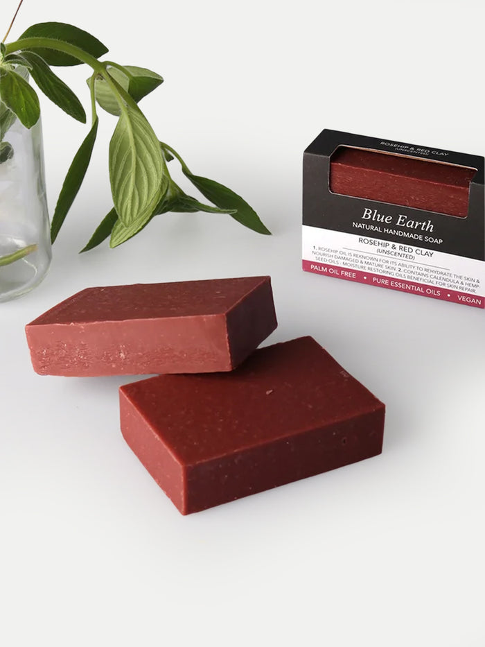 Blue Earth Soap | Rosehip & Red Clay-Image 1