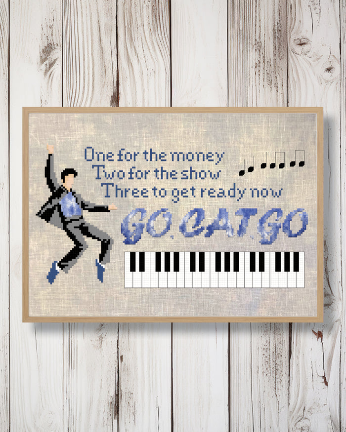 Blue Suede Shoes Cross Stitch Pattern