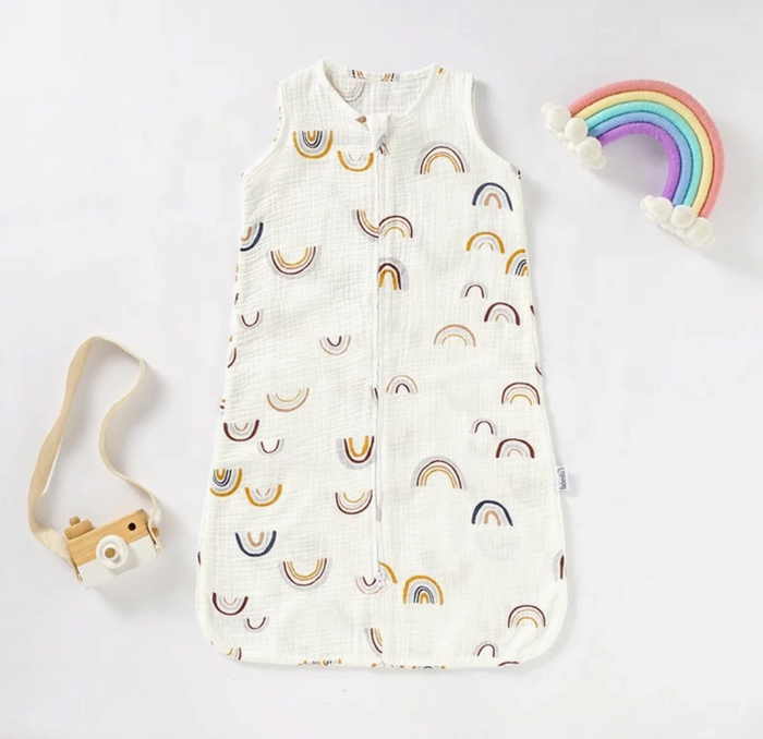 Boho Colorful Rainbow Baby Swaddle Sac
