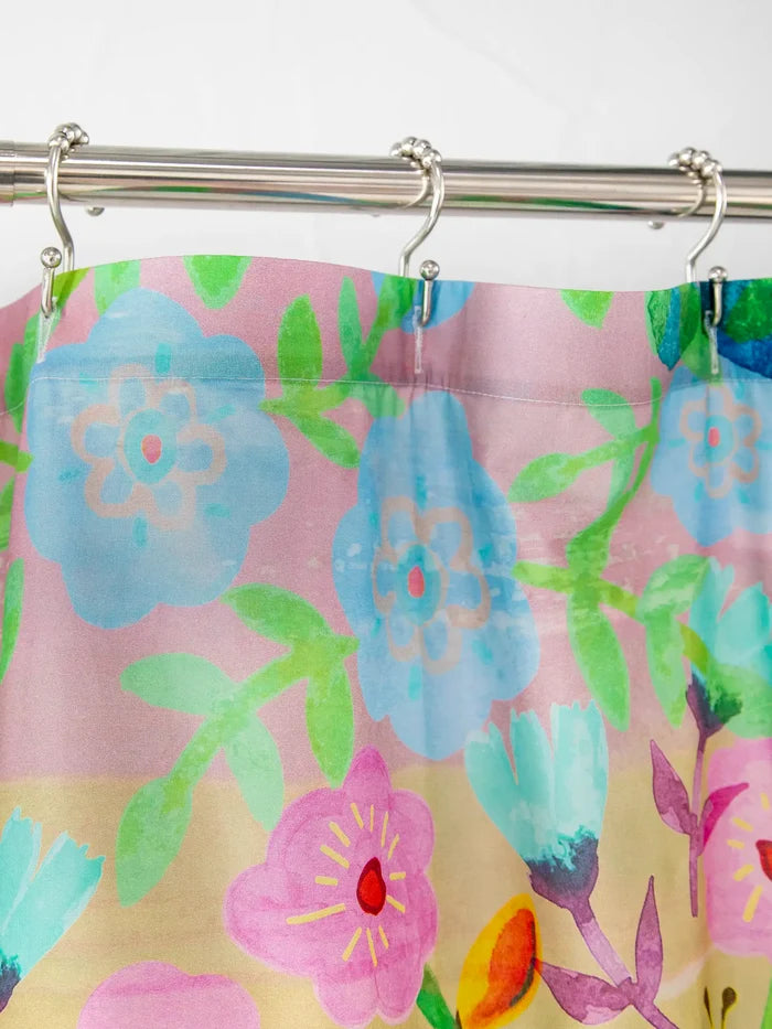 Boho Shower Curtain - Rainbow Floral-view 2