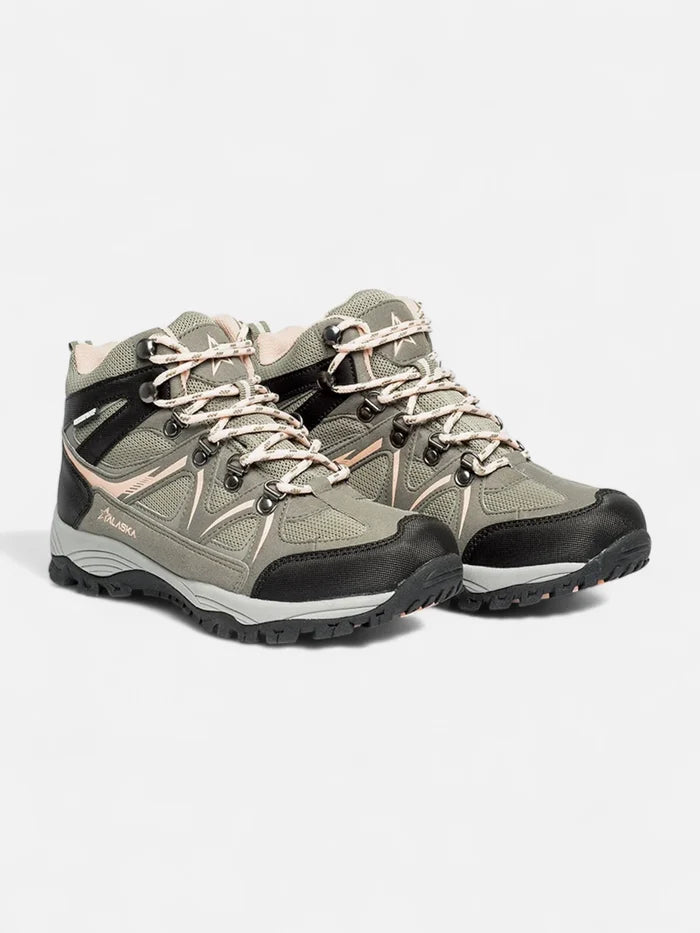 Botas Alaska Jade Waterproof Trekking Mujer Oliva Rosa