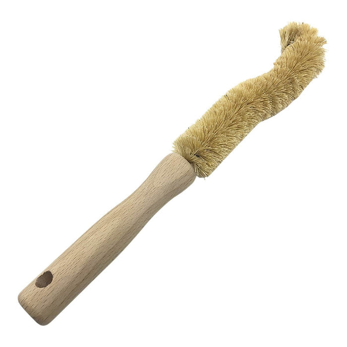 Front of Ever Eco Bottle Brush on a white background. Made with beech wood and sisal bristles.