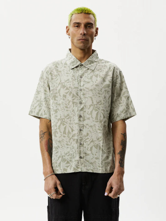 Bouquet - Recycled Short Sleeve Shirt | Olive Floral-Image 1