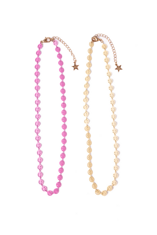 Boutique Chic Pink Lemonade Necklace, 2pcs Assorted-Great Pretenders USA-Great Pretenders USA