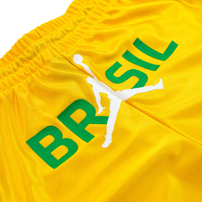 Jordan Brooklyn Women's Knit Brazil Shorts (Varsity Maize/Lucky Green)