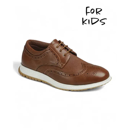 Brown Leather Lace Up Sneaker