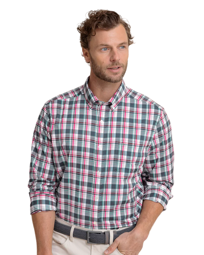 Brrr Breakwater Plaid Sportshirt (Dress Blue)