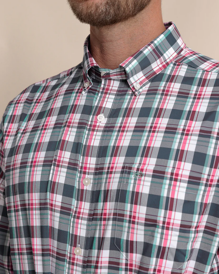 Brrr Breakwater Plaid Sportshirt (Dress Blue)