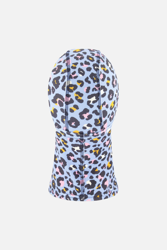 Brushed Jersey Balaclava Blue Leopard Print-2