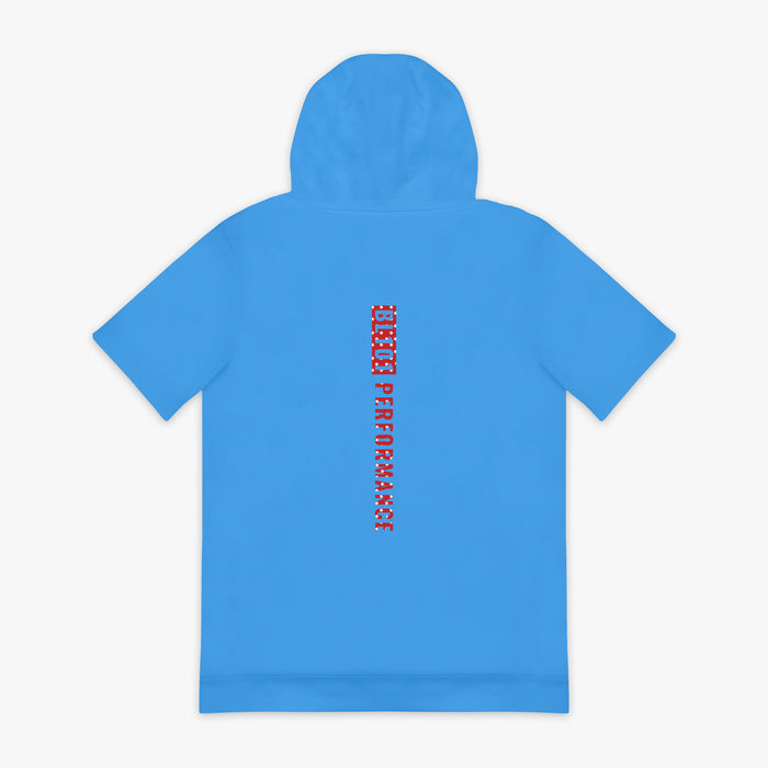 Blue BSBL-SZN Freedom short sleeve hoodie — back view