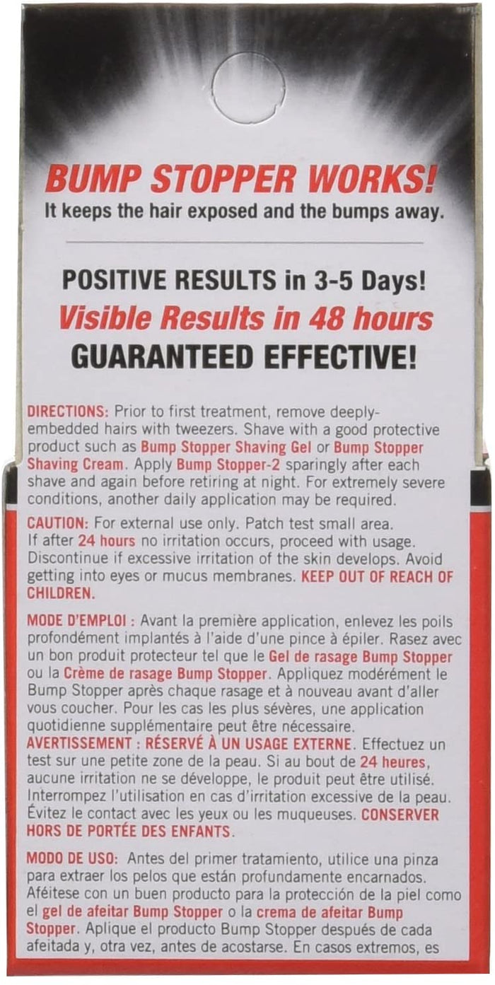 Bump Stopper-2 Razor Bump Treatment, Double Strength Formula - .5 oz - Palms Fashion Inc.