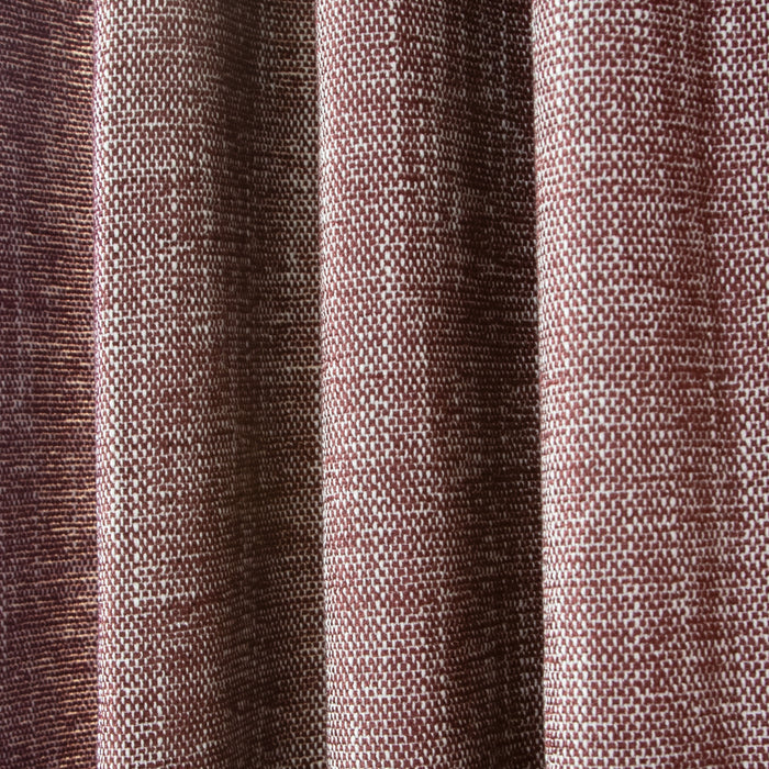 Burgundy custom curtain fabric in performance woven texture, made-to-order with short lead times, manufactured in the USA quality design