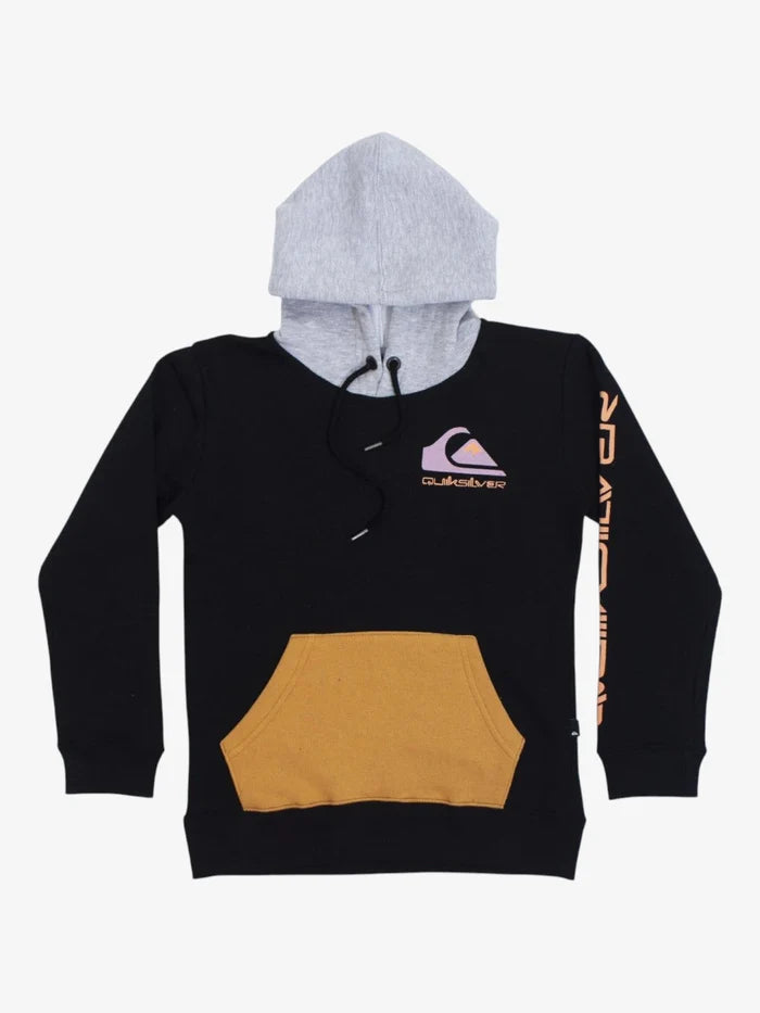 Buzo Quiksilver Omni Logo Block Niño Negro Gris Marrón - Indy