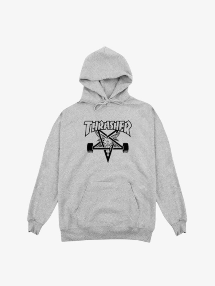 Buzo Thrasher Skategoat Niño Gris Negro
