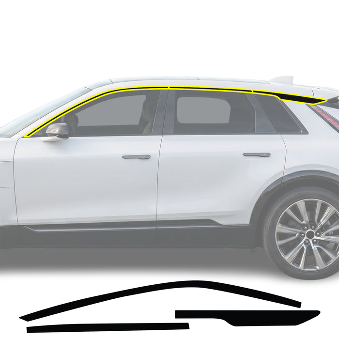 Cadillac Lyriq 2023-2026 Blackout Chrome Delete Kit - Precut Gloss Black Vinyl Overlays