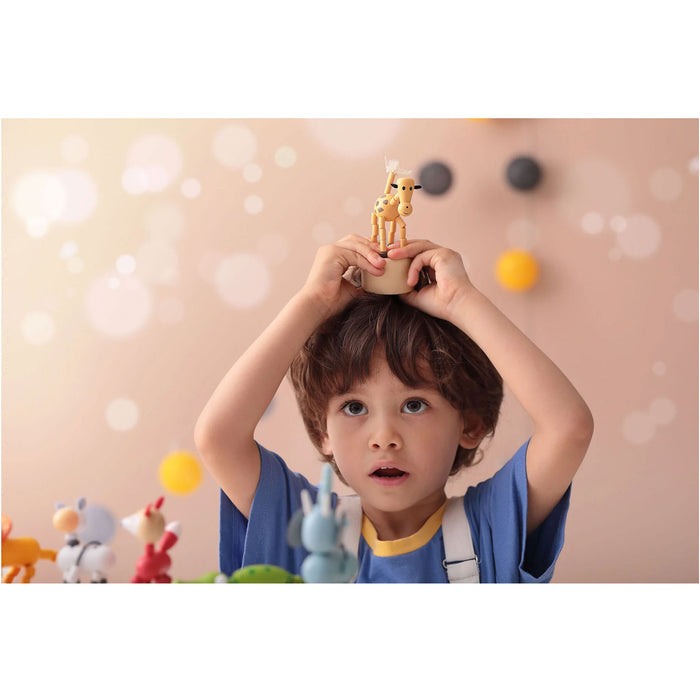 Calm and Breezy Wooden Dancing Jungle Animals