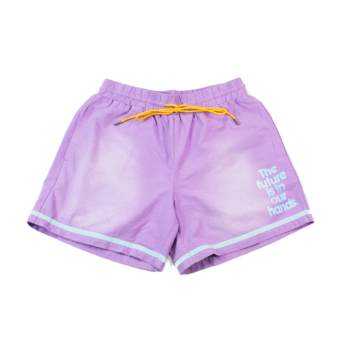 Canvas Stripe Short (Purple)