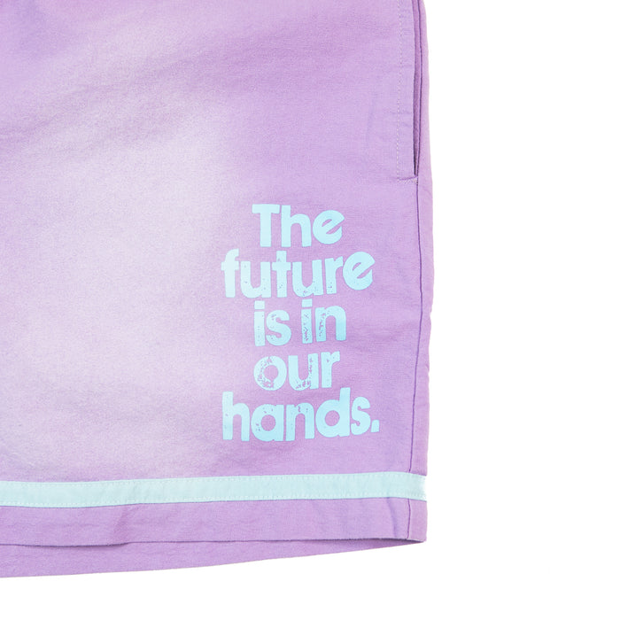 Canvas Stripe Short (Purple)
