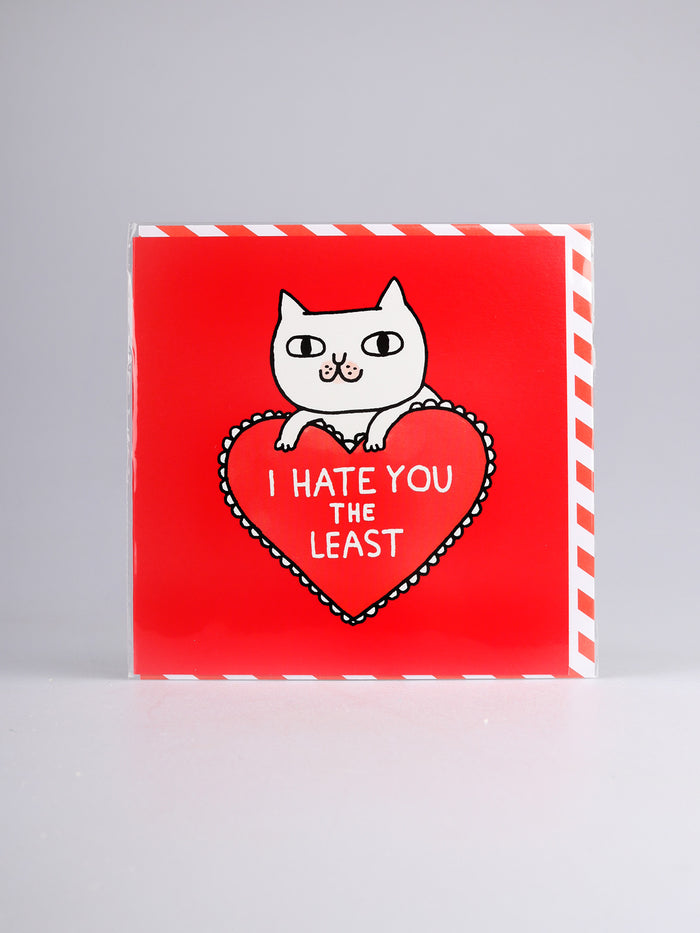 Card - I hate you the least | One Colour-Image 2