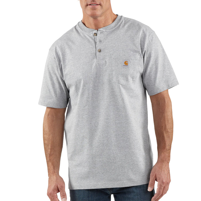 Carhartt Men's Dearborn Loose Henley T-Shirt T-Shirts Carhartt Heather Grey 2XL Reg