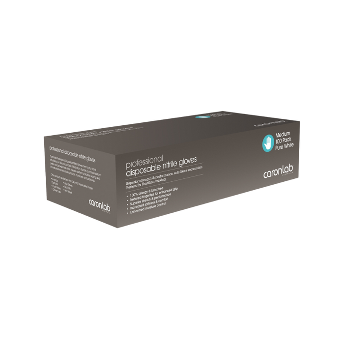 Caronlab - Nitrile Gloves Powder Free (Black) MEDIUM